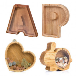 Twenty-six Letter Wooden Piggy Bank